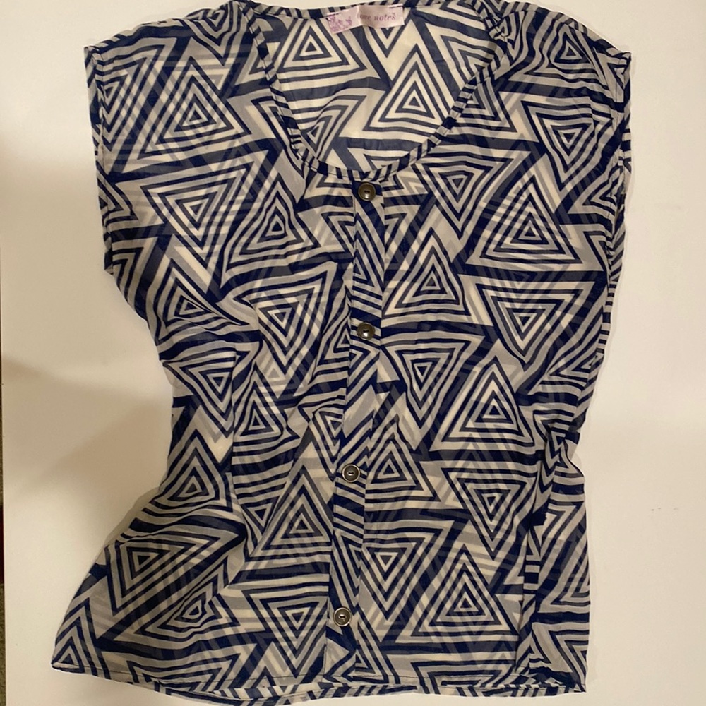 Love notes size small geometrical pattern tank top